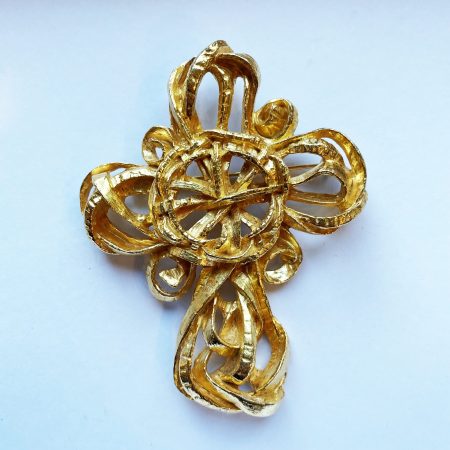 Broche Christian LACROIX Croix ruban